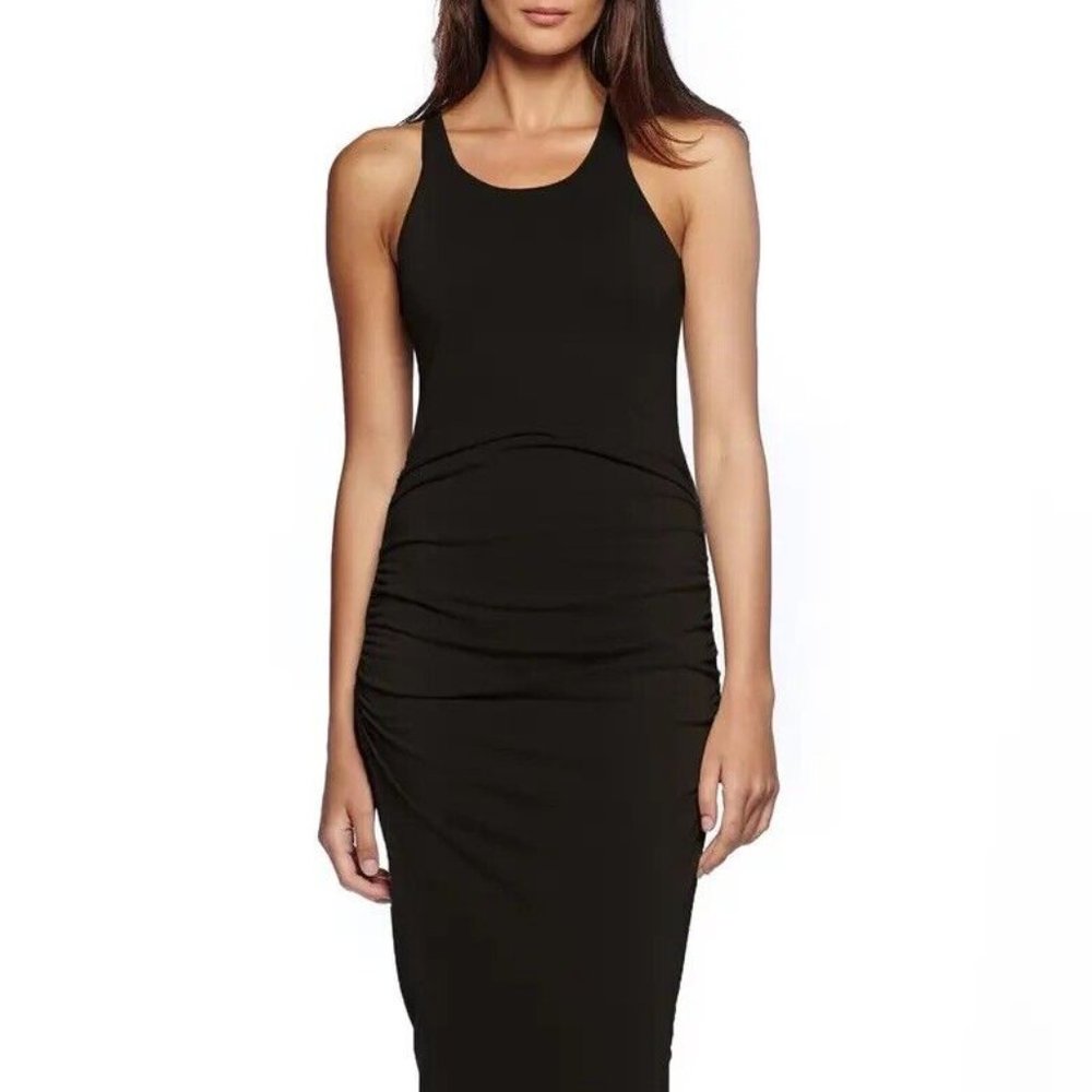 MICHAEL STARS Racerback Midi Dress in Black Size XS NWT
